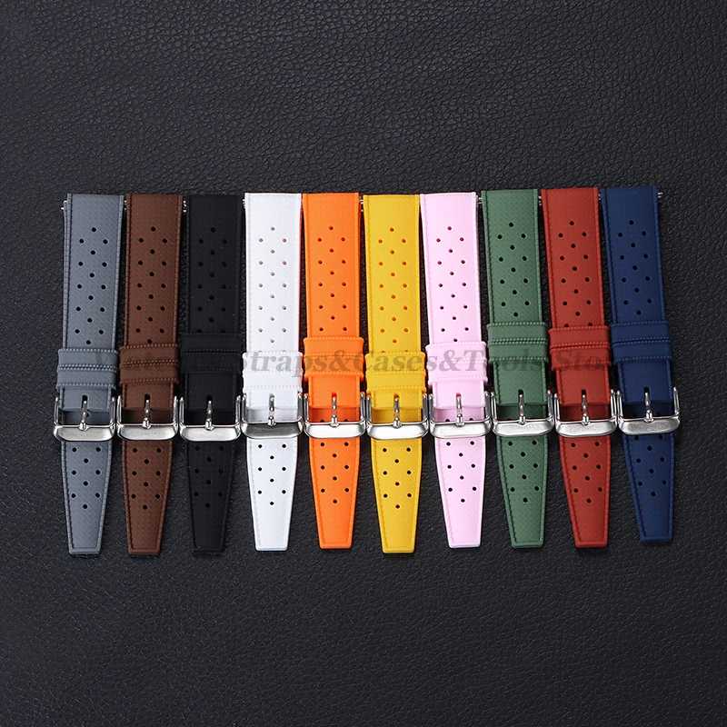 Фотография №2 товара Tropical Silicone Watch Band Quick Release Strap 18mm 20mm 22mm