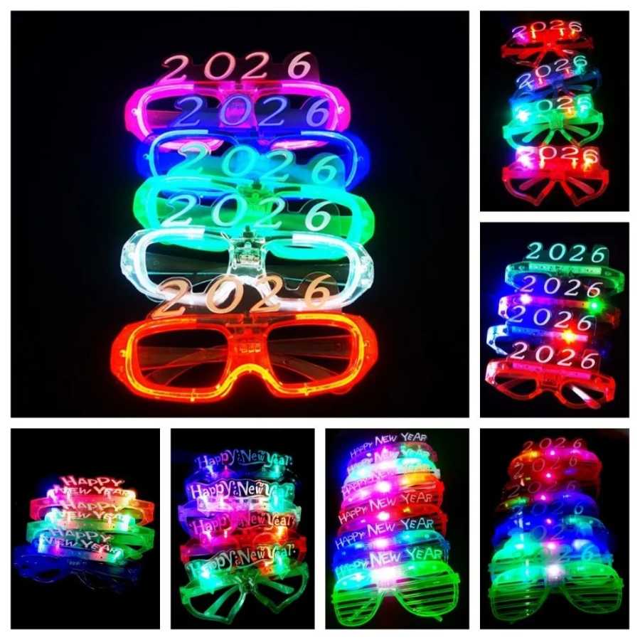 Фотография №4 товара Светодиодные очки LED Glow 2026: Новогодние очки с цифрами и