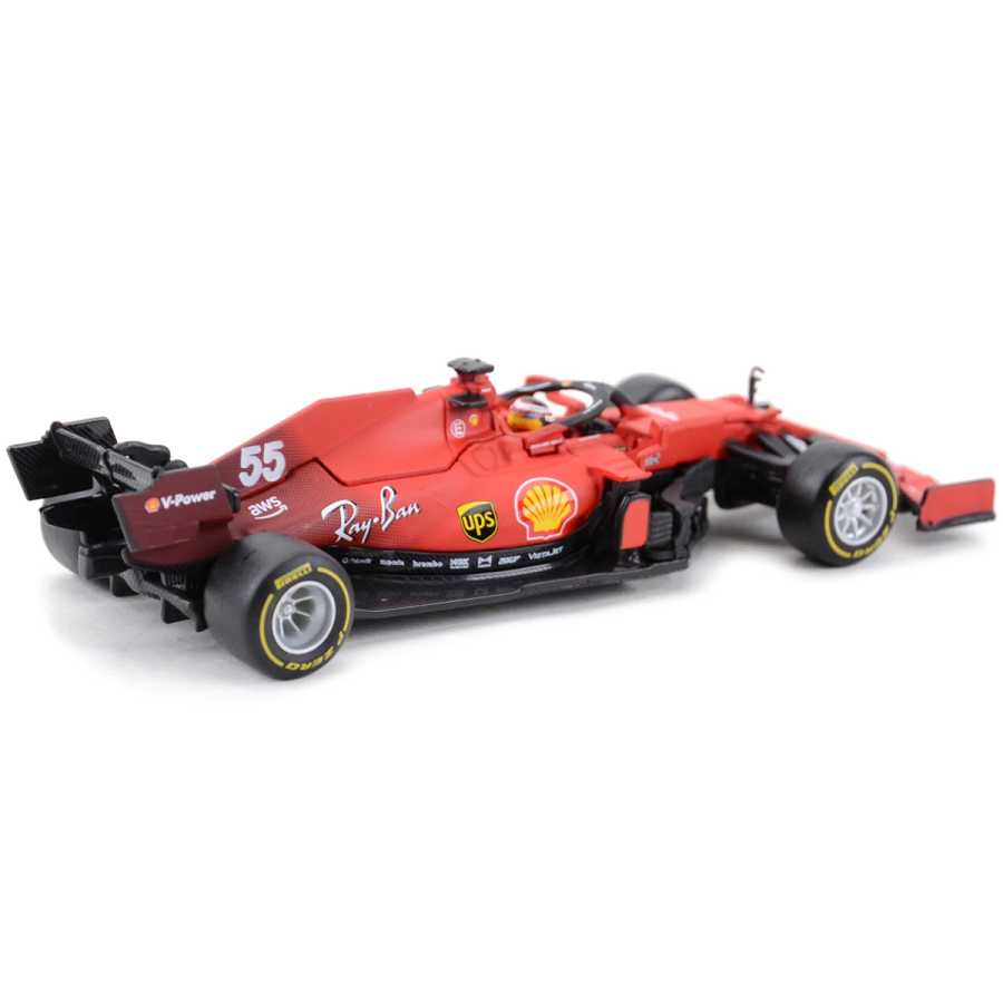 Фотография №2 товара Модель автомобиля Bburago Ferrari 2021 SF21 #16 #55 F1, масштаб