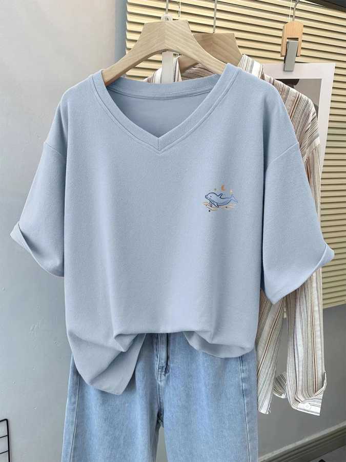 Плюс размер 6XL, 150 кг, летняя женская хлопковая футболка с короткими рукавами и v-образным вырезом, женские топы, большая футболка большого размера, женская одежда Плюс размер, одежда