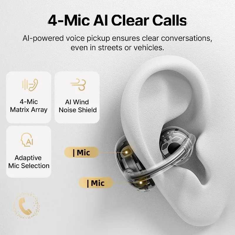 Фотография №5 товара Беспроводные наушники-клипсы Baseus Bowie MC2 AIR TWS с Bluetooth 6.0,