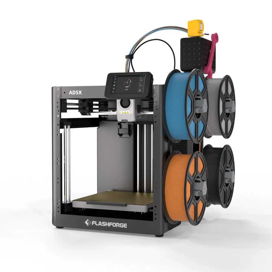 Фотография №1 товара Многоцветный 3D-принтер Flashforge AD5X, 600 мм/с, высокоскоростная 4-цветная печать, система