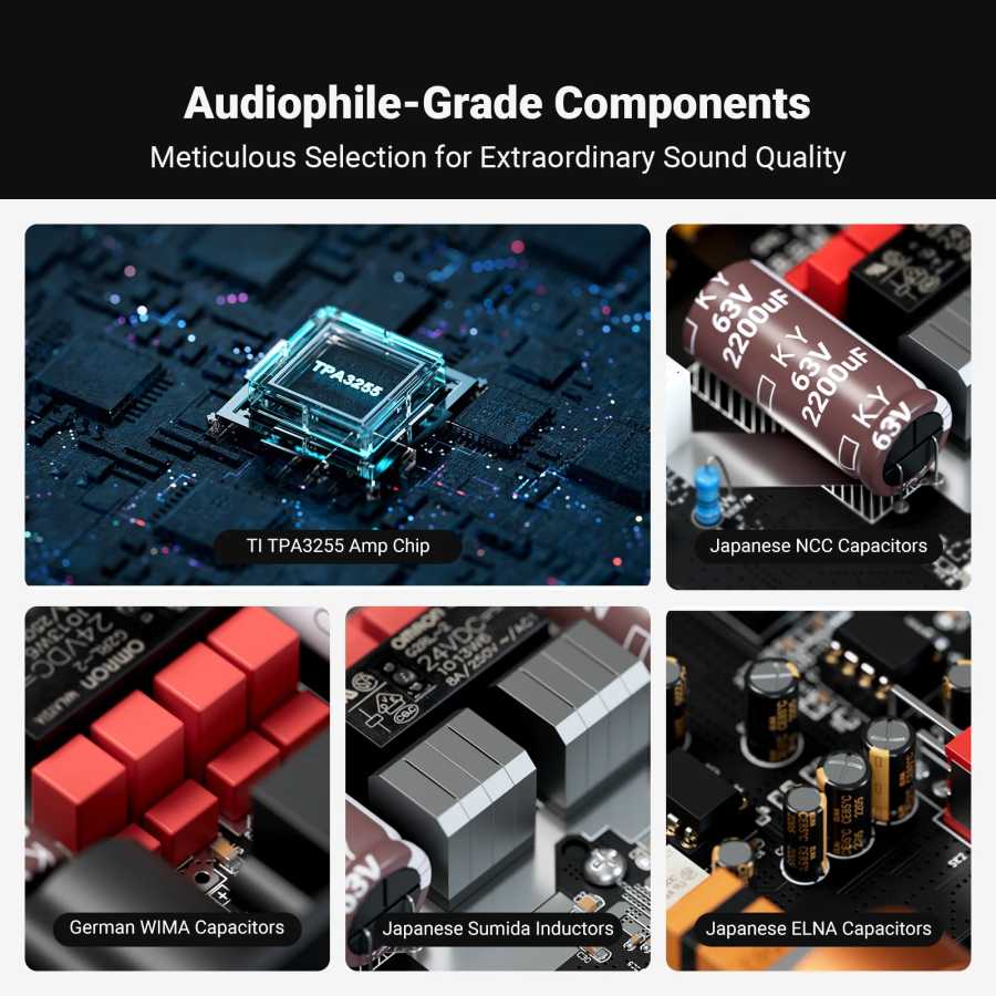 Фотография №3 товара Fosi Audio ZA3 Стереофонический усилитель мощности Fosi Audio TPA3255 класса