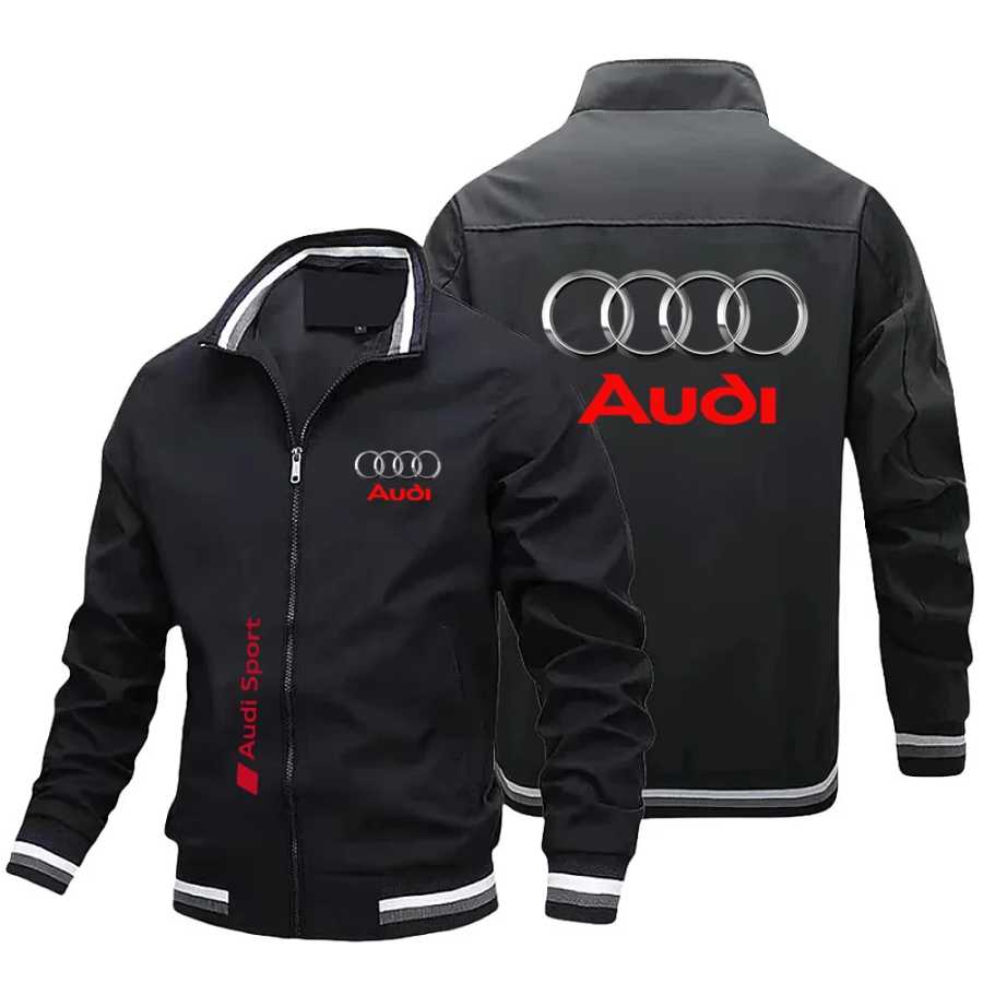 Фотография №2 товара 2026 AUDI Весенне-осенняя куртка на молнии, повседневная спортивная куртка с