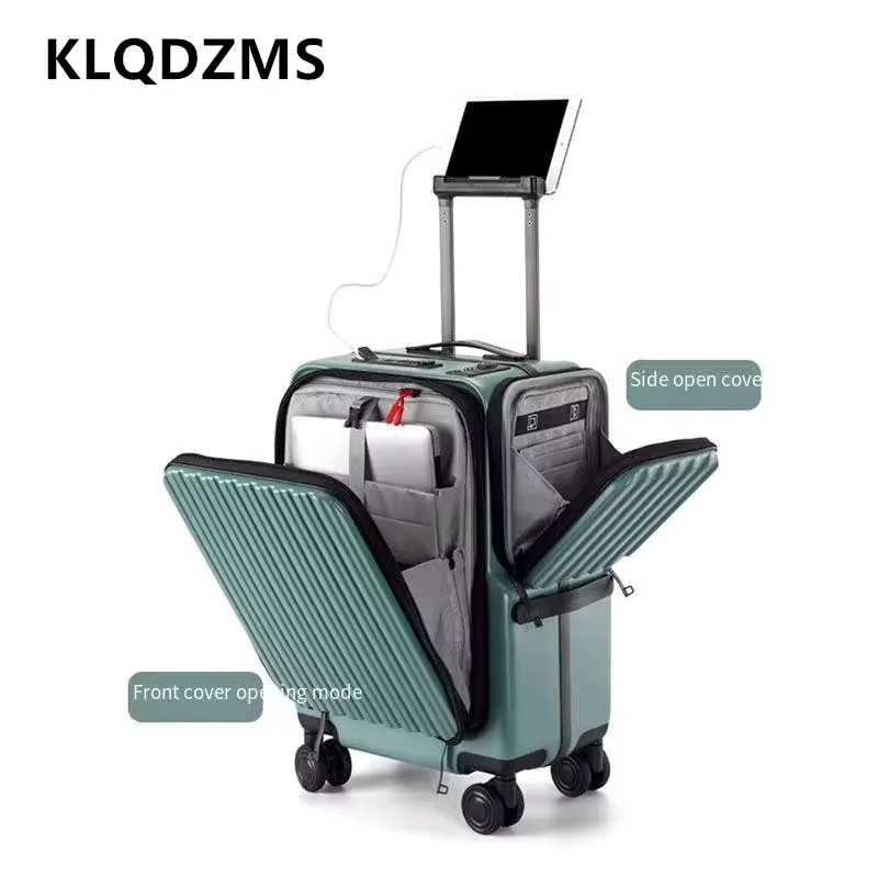 Фотография №2 товара Чемодан KLQDZMS для ручной клади с передним открытием, 20 дюймов,