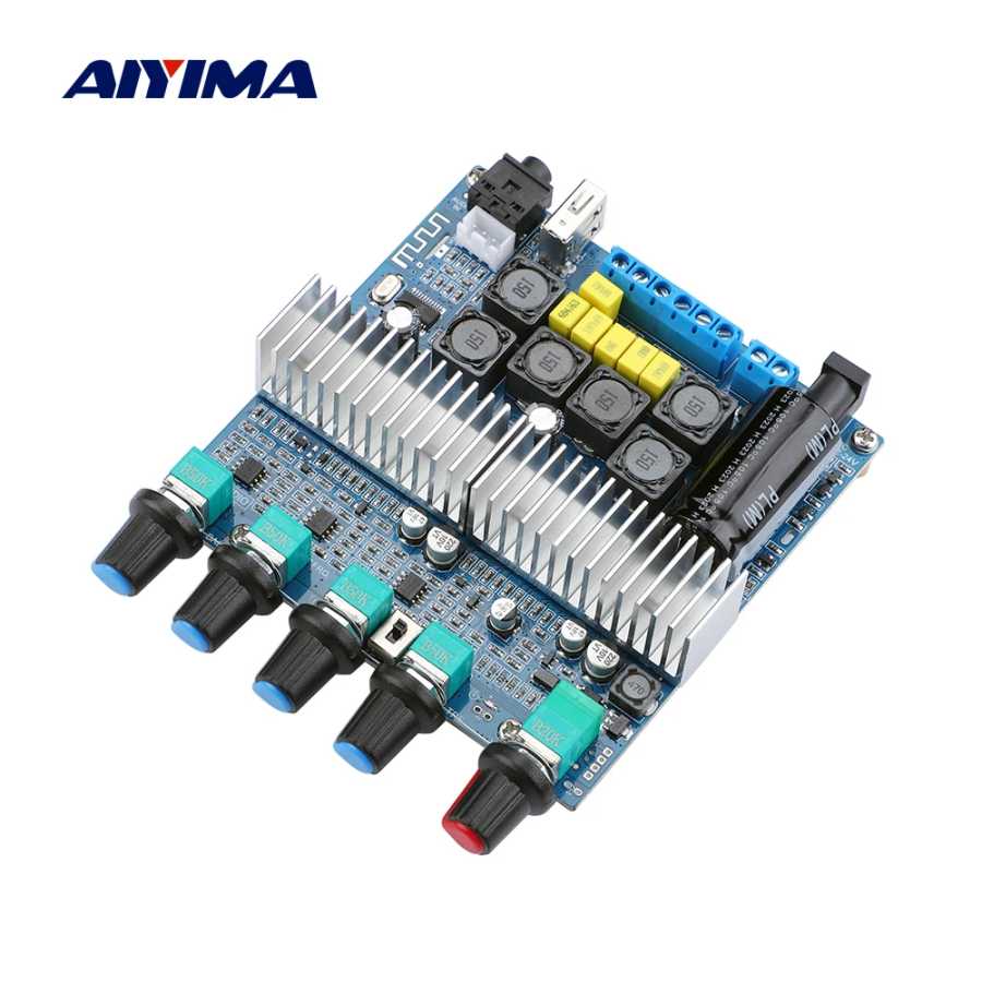 AIYIMA аудио обновленная плата усилителя сабвуфера TPA3116 2,1-канальный HiFi USB ЦАП Bluetooth 5,0 усилители мощности 2x50 Вт + 100 Вт ТВ, аудио- и видеотехника