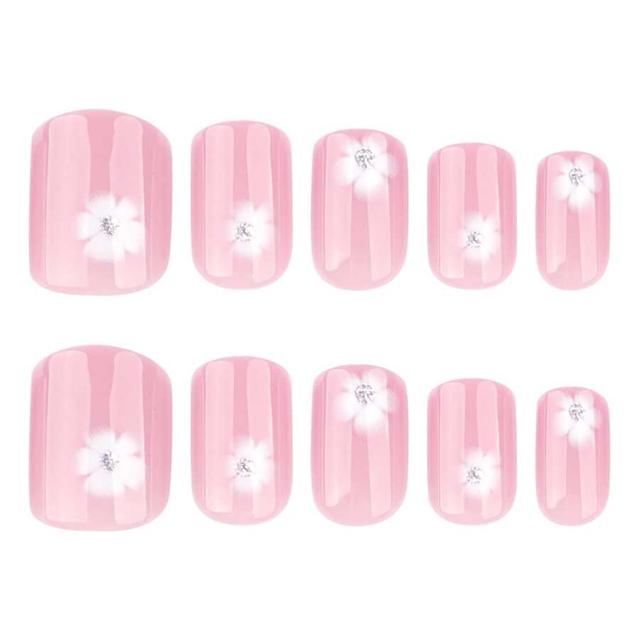 Фотография №4 товара 24 шт., черно-белый пресс для котенка, накладные ногти, квадратные съемные