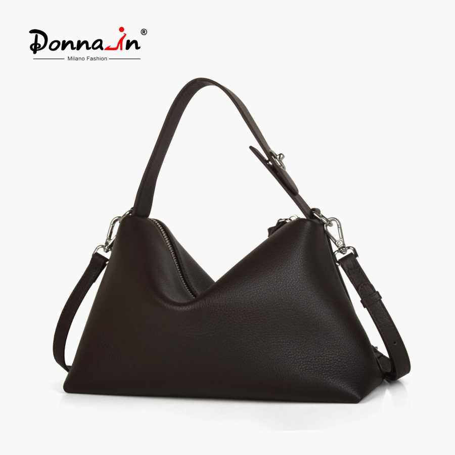 Donna-in женская сумка в форме полумесяца из натуральной коровьей кожи, сумка через плечо из натуральной коровьей кожи, повседневная деловая сумка-хобо Женские сумки