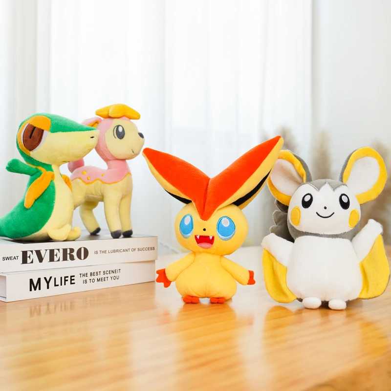 Новейшие плюшевые игрушки в виде покемона, 41 стиль, Victini Tepig Deerling Nivy emольга, мягкая кавайная машина с когтями, кукла, декор для комнаты, детские подарки Мягкие игрушки