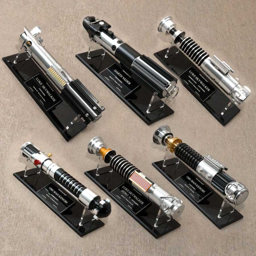 LUKE Vader Obiwan Lightsabers, ограниченная серия, коллекционная витрина, витрина, табличка с акриловым материалом Необычные и прикольные игрушки