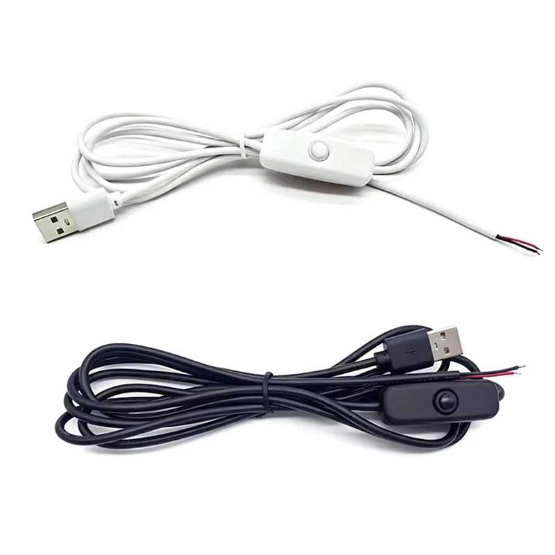 USB-кабель-удлинитель для светодиодных лент, 2-контактный, с выключателем, 5В, для LED-освещения Электрика
