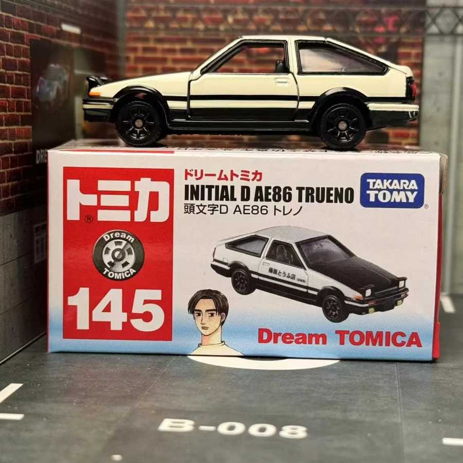Мечта Томика НО. 145, Initial D AE86 TRUENO Toyota Takara Tomy, литой под давлением металлический автомобиль в игрушечном моделе автомобиля, коллекция аниме Играйте в транспортные средства и модели