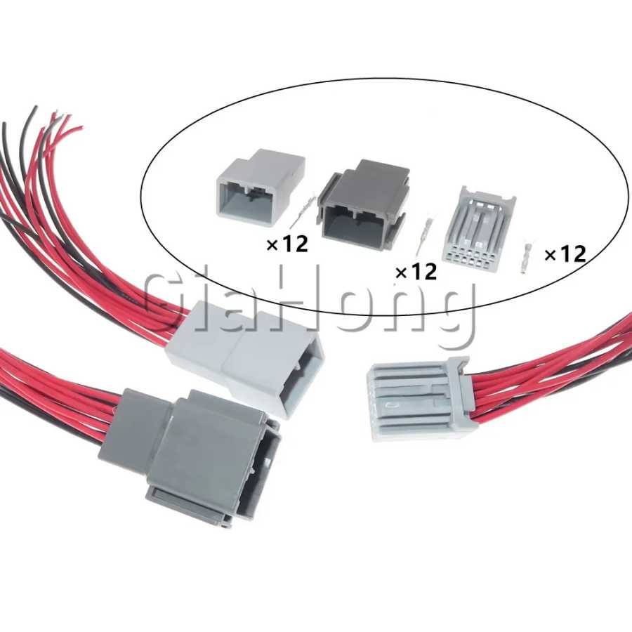 Комплект из 12-контактных разъемов MX34012PF1 для сборки AC-модуля, навигационного блока, приборной панели, жгута проводов, автомобильной проводки, гнезда MX34012SF1 Электротехническое оборудование