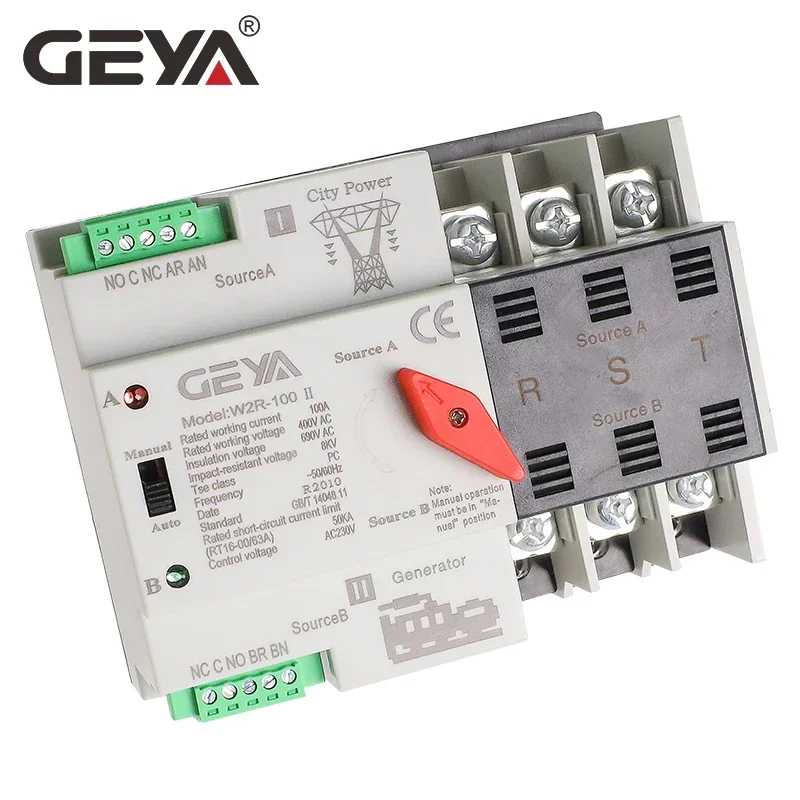 Фотография №2 товара GEYA W2R ATS 110 В 220 В ПК двойной мощности
