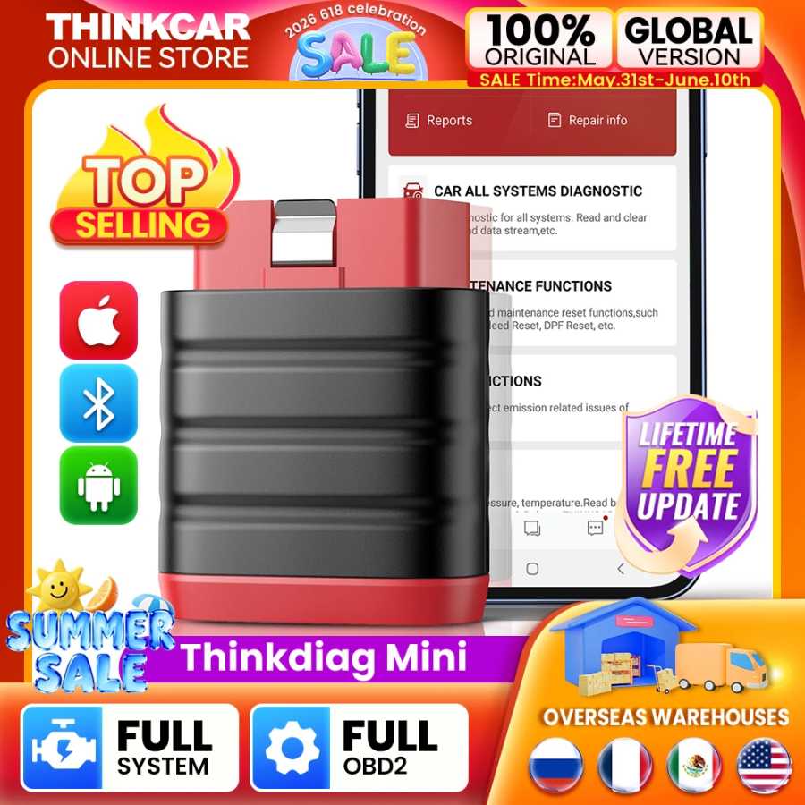 THINKCAR ThinkDiag Мини Автомобильный OBD2 Сканер Автомобильные диагностические инструменты OBD-считыватель кодов Вся система диагностики Пожизненный Free Updater Инструмент для ремонта автомобилей