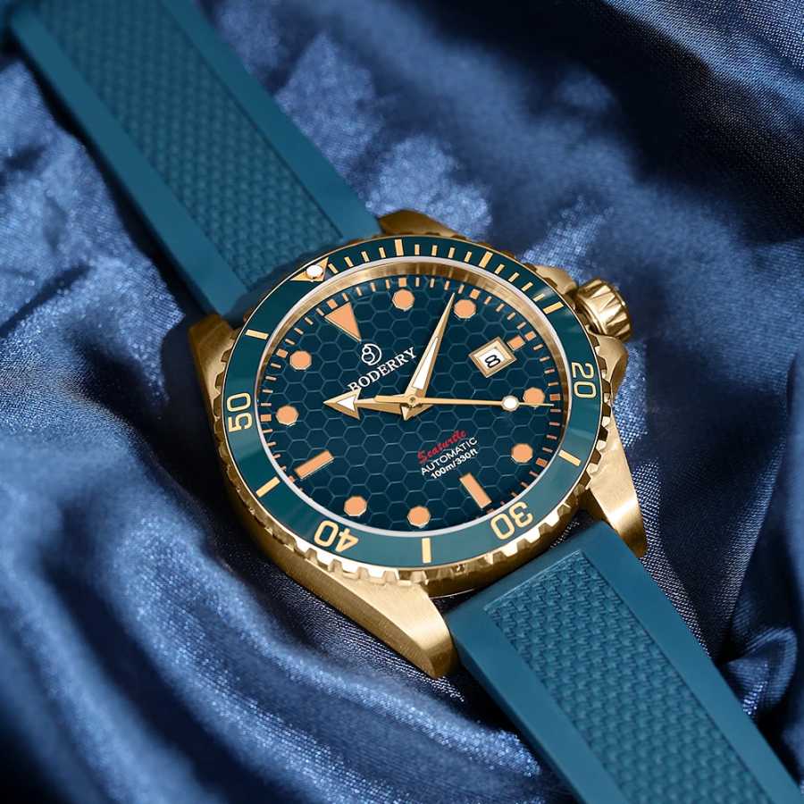 Фотография №4 товара Boderry Бронзовые часы Seaturtle Titanium Diver Роскошные наручные часы Автоматические