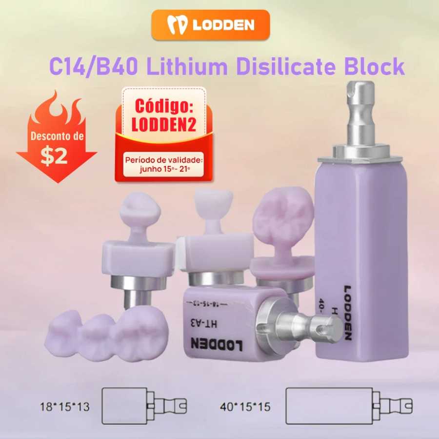 Lodden Dental литиевые дисиликатные блоки C14/B40 стеклянные керамические кубики блоки для системы CAD CAM Sirona Cerec LT/MT/MO/HT Стоматологические материалы