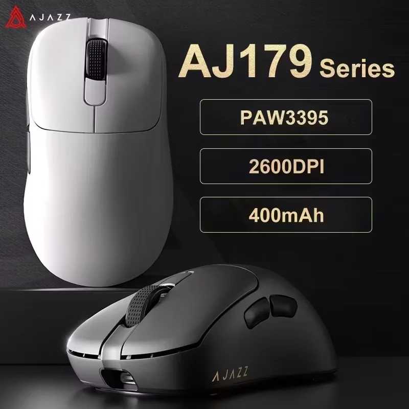 Беспроводная игровая мышь AJAZZ AJ179 PRO PAW3395 с RGB-подсветкой и зарядной базой, 26000 DPI, легкая, эргономичная, для ПК, геймеров и ноутбуков Компьютерная периферия