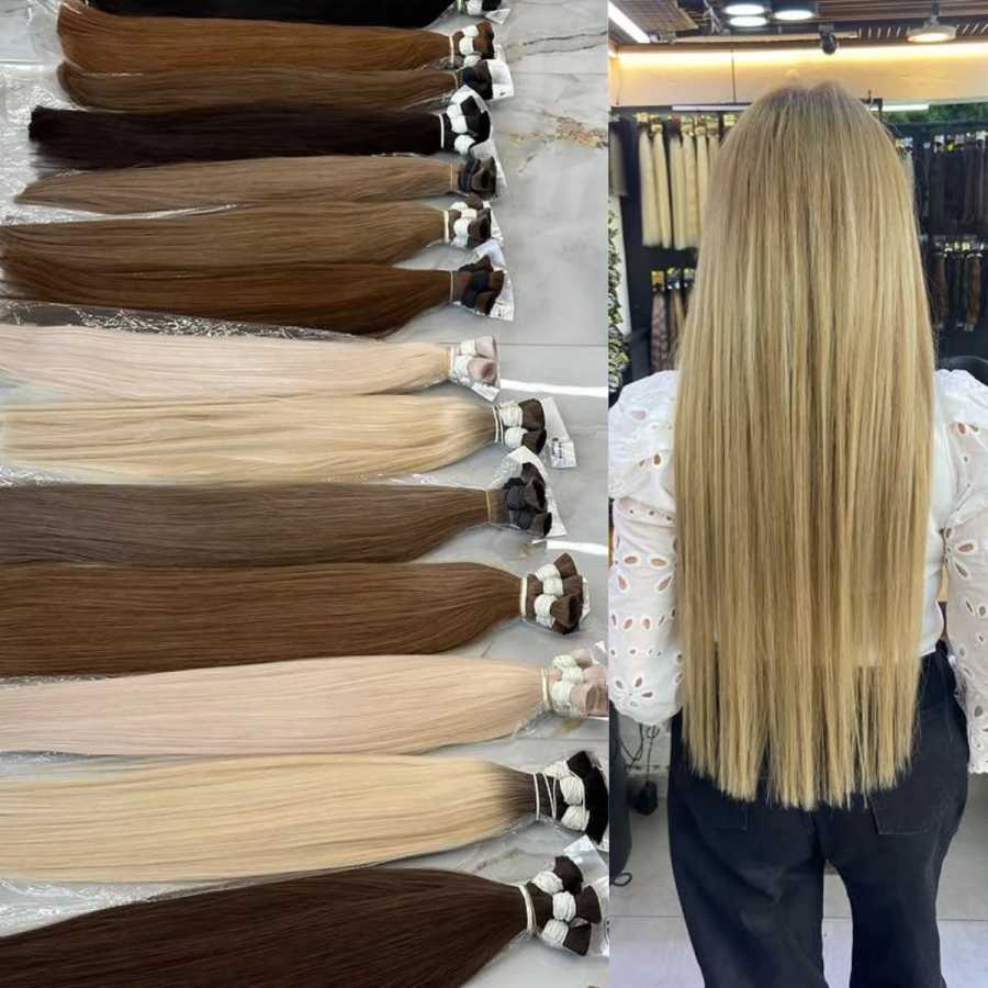 Фотография №3 товара 100% человеческие волосы, без утка, Remy Vietnam Hair, прямые пучки