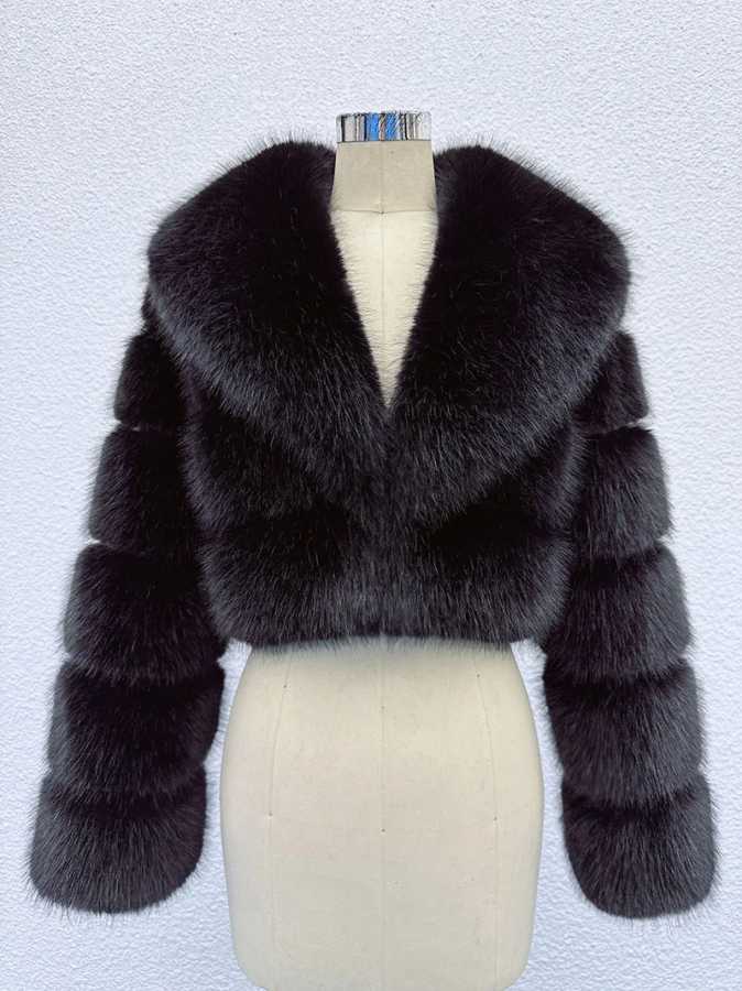 ZADORIN Trend Fur Top Новое укороченное пальто из искусственного меха Женская одежда Пушистая куртка из искусственного меха Зимние пальто для женщин Верхняя одежда Топ Mujer Одежда из меха