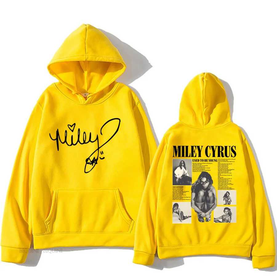 Фотография №2 товара Толстовки с капюшоном Singer Miley Cyrus, повседневные толстовки с длинными