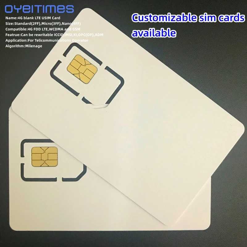 Программируемая пустая SIM-карта OYEITIMES 4G 128K GSM WCDMA LTE SIM-карта 2FF/3FF/4FF с SIM-картой ICCID IMSI KI OPC (OP) для оператора SIM-карты и аксессуары