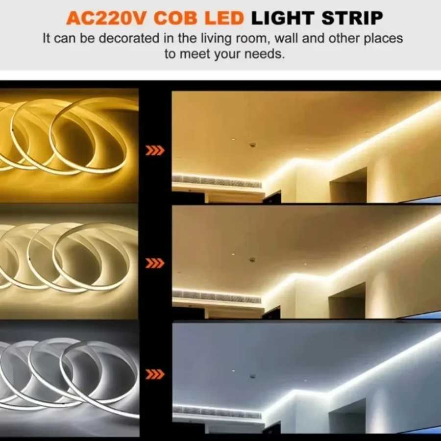 Фотография №4 товара Светодиодная лента COB 220 В Гибкая лента Smart IC Не