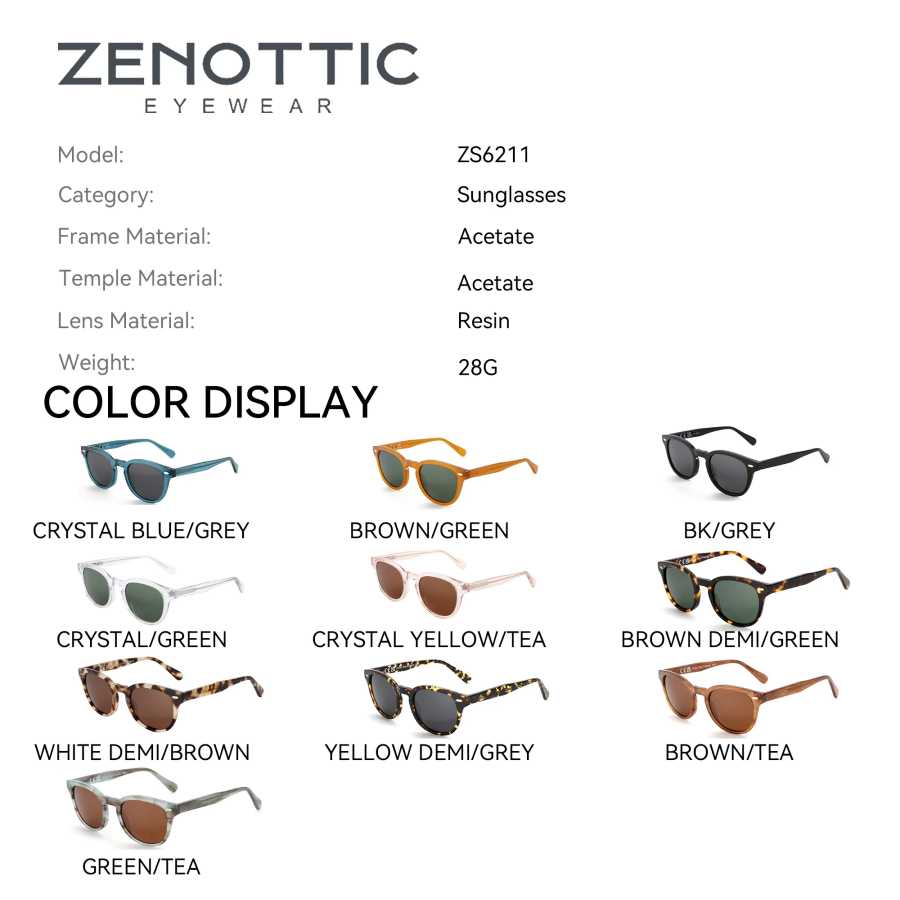 Фотография №1 товара ZENOTTIC популярные поляризационные солнцезащитные очки по рецепту для женщин с