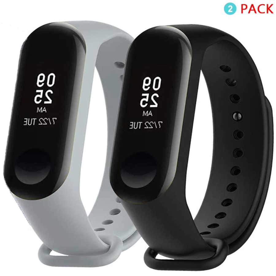 Ремешок для Xiaomi Mi Band 7, сменный силиконовый браслет для mi band 5, спортивный браслет для Mi Band 6 7 3 4 5, 2 упаковки Аксессуары для часов