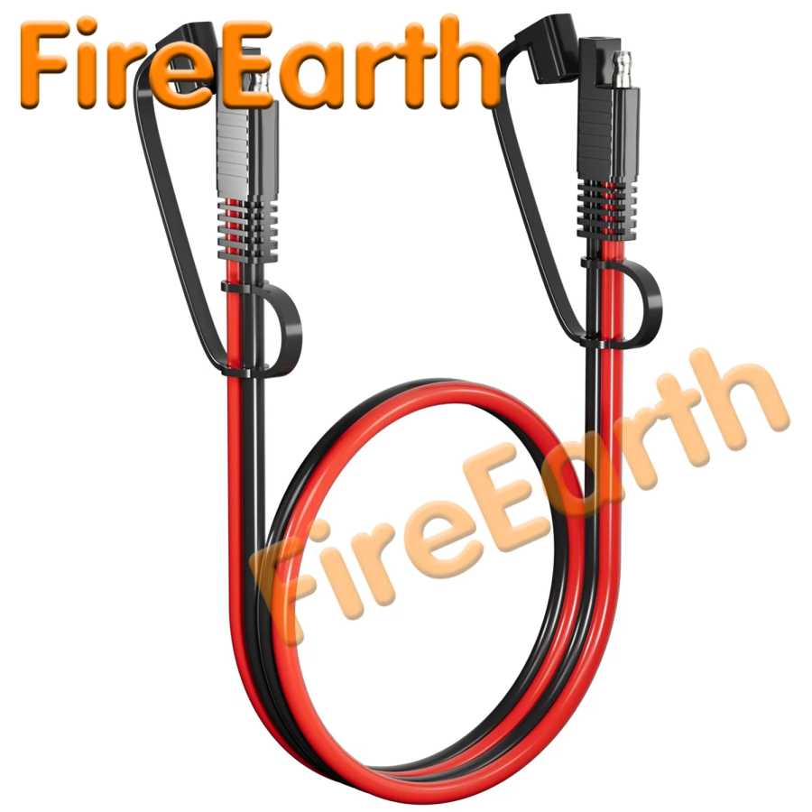 Удлинительный кабель SAE 12AWG, SNLLMZI Удлинитель SAE-SAE Автомобильный удлинительный кабель постоянного тока для солнечных панелей Автомобили Лодки 1 м Компьютерная периферия