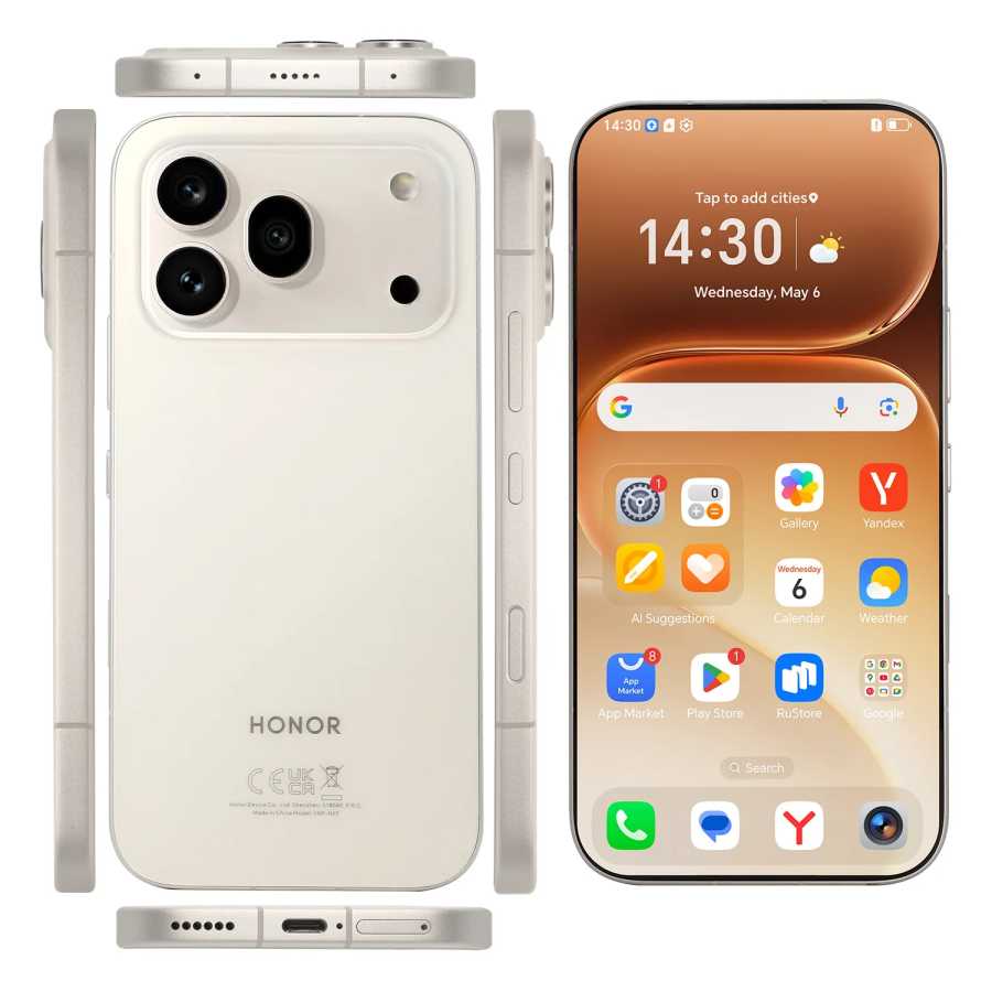 RU Express Смартфон HONOR 600 Pro 5G, 12 ГБ+256 ГБ, 6.57-дюймовый AMOLED-дисплей 120 Гц, камера 200 МП, аккумулятор 7000 мАч, быстрая зарядка 80 Вт, поддержка eSIM Мобильные телефоны