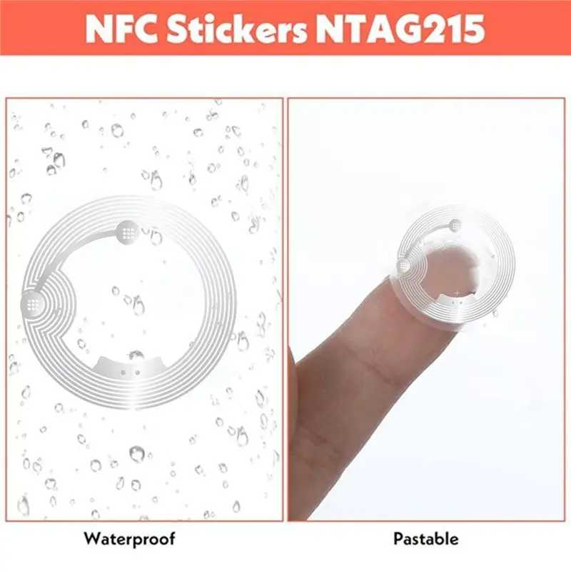 Фотография №2 товара Наклейка-этикетка JABS-50Pcs NTAG213, 13,56 МГц, ISO14443A, наклейка NTAG 213, метки