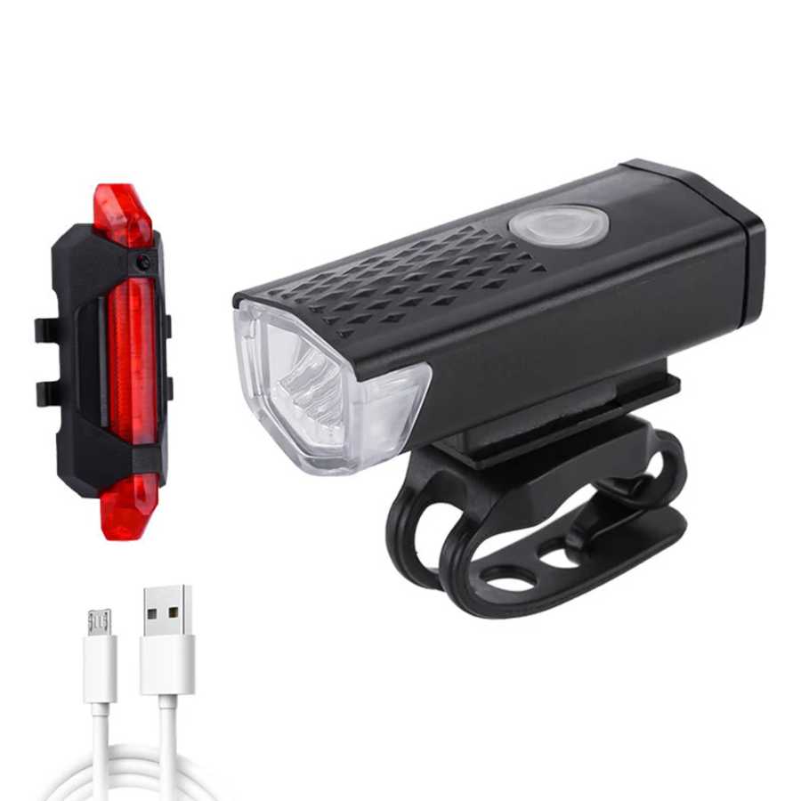 Комплект велосипедных фонарей, светодиодные передние и задние фонари, USB аккумуляторная велосипедная фара, фонарик, предупреждающая лампа для велосипеда, MTB велосипедный фонарь Велоспорт