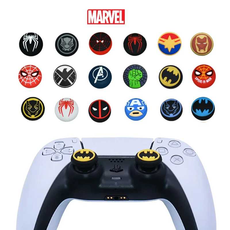 2 шт. силиконовая крышка для джойстика Marvel для PlayStation 5 PS5 PS4 Xbox X, аксессуары для контроллера, защитный колпачок для игрового джойстика Видеоигры и аксессуары