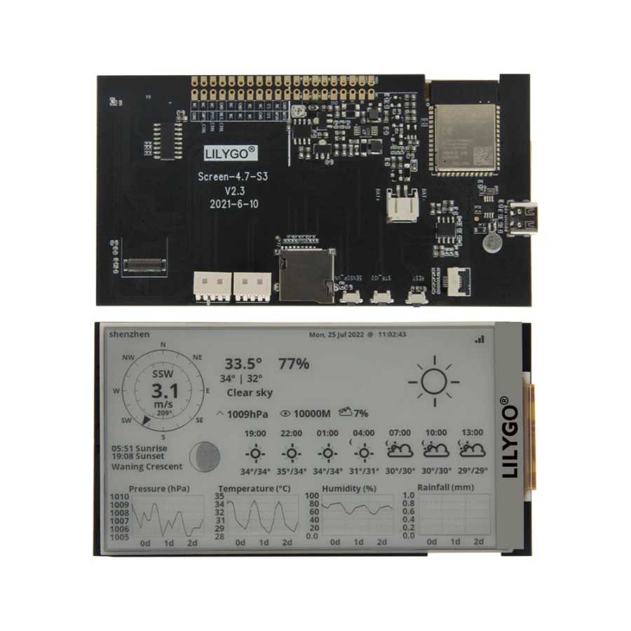 Фотография №1 товара LILYGO® T5 4.7 Inch E-paper V2.3 ESP32-S3 Электронная бумага T5