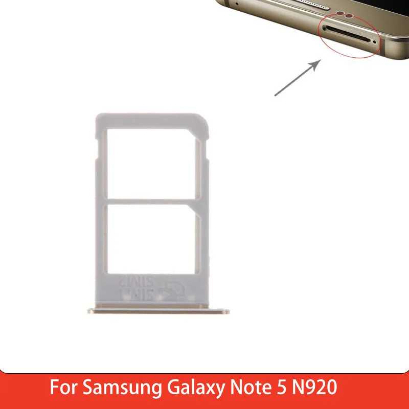 Лоток для SIM-карты с двумя картами для Samsung Galaxy Note 5 N920, запасная часть для Note 5 SIM-карты и аксессуары