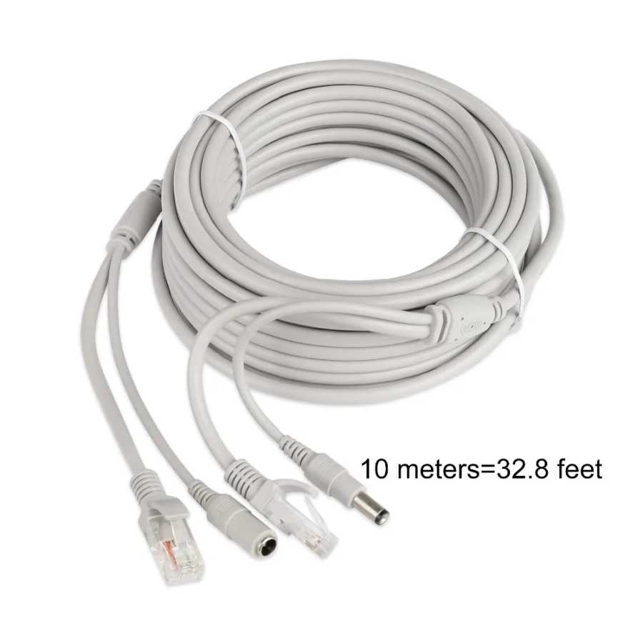 Фотография №1 товара Сетевой шнур RJ45 и DC 12 В для сетевых IP-камер