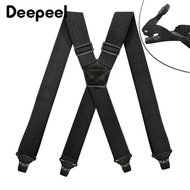 Deepeel 3,5X120 см мужские повседневные брюки для взрослых с 4 клипсами, модные X-образные полоски, пластиковый зажим, эластичные подтяжки, аксессуары для шитья Подтяжки/подтяжки и корректоры осанки