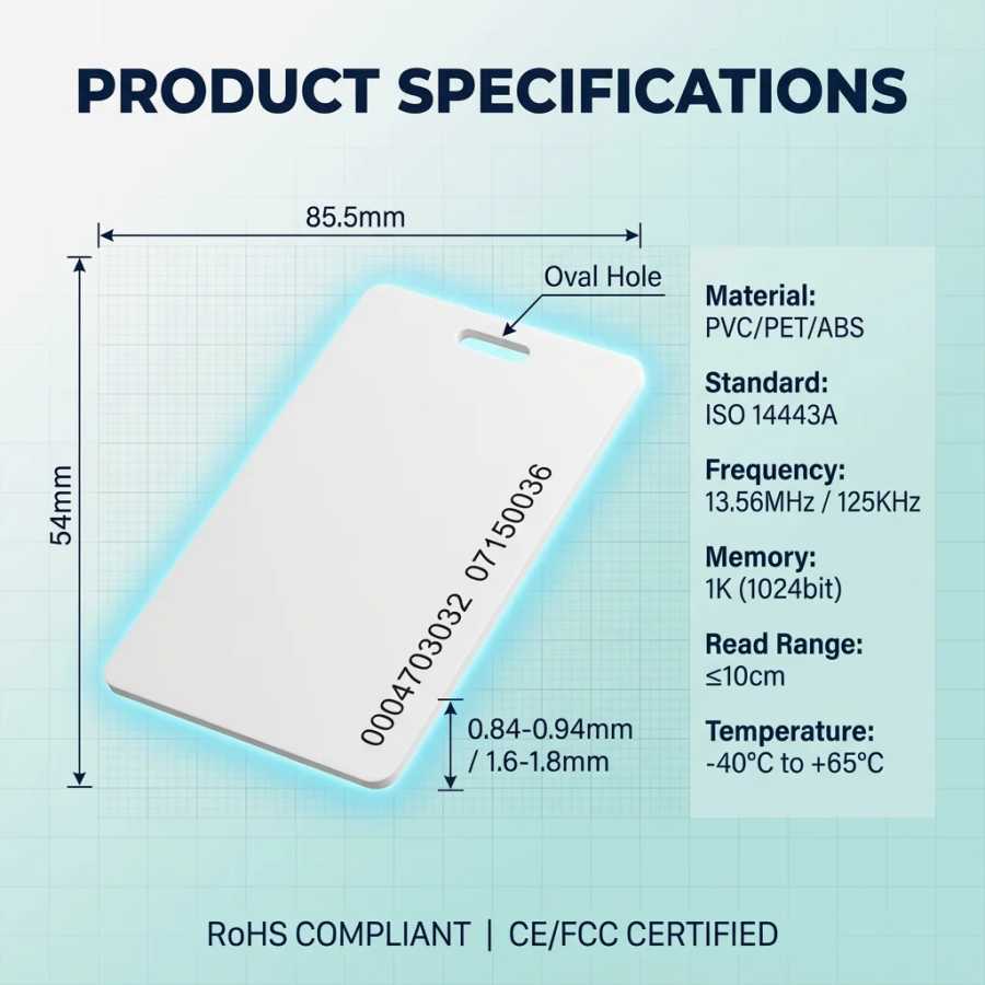 Фотография №5 товара Карта RFID ISSI 4439 (1.8 мм), 13.56 МГц, ISO 14443A,