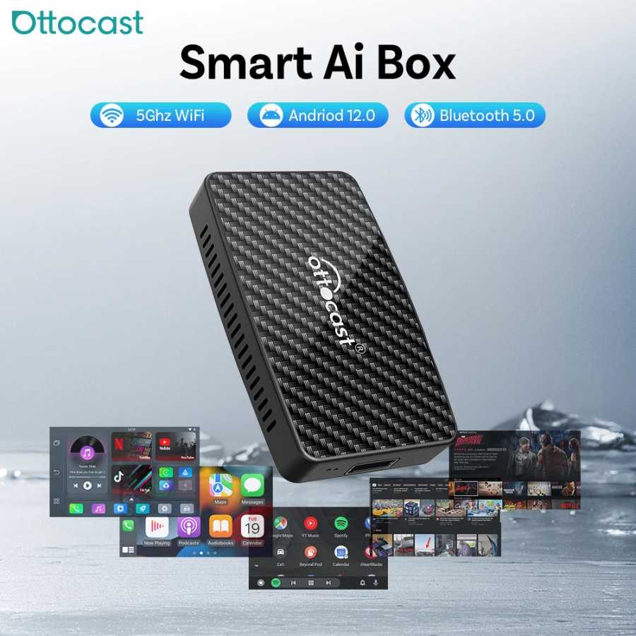 OTTOCAST Play2 Video Pro Carplay Ai Box Беспроводной Android Авто адаптер Встроенный Youtube Netflix Для VW Benz Ford 99% автомобилей Автоэлектроника