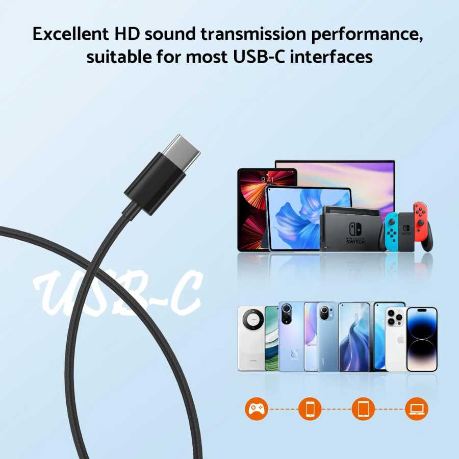 Фотография №4 товара Для наушников Samsung HiFi объемный звук-вкладыши USB Type C 3,5