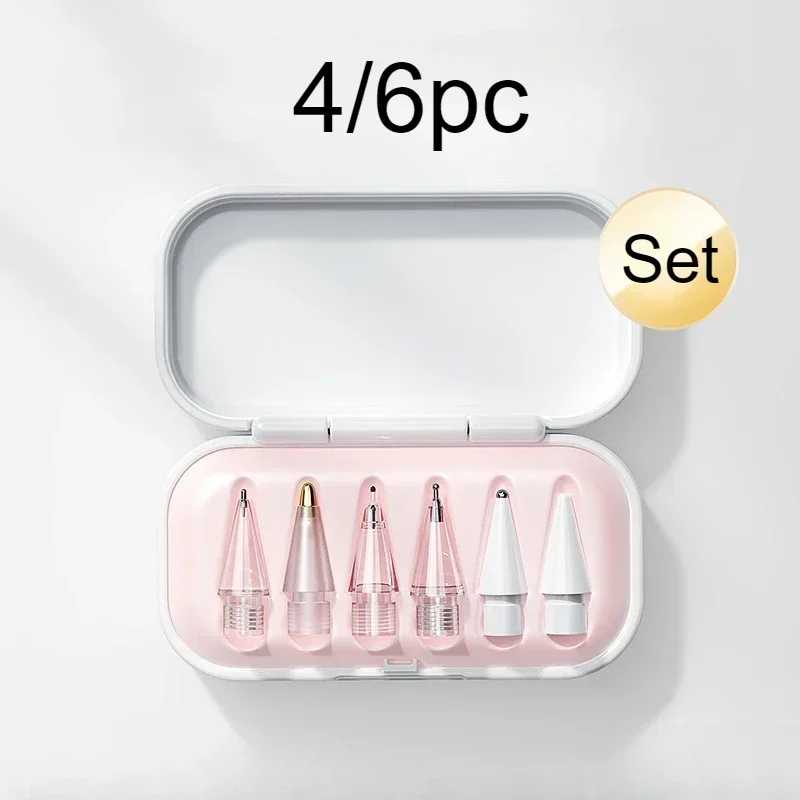 Сменные наконечники для карандашей Apple Pencil 1/2/3th Apple Pencil Pro 4/6 шт. 2B Мягкие наконечники для iPad Pro Pencil1/2/3 Стилус с тонким наконечником Аксессуары и запчасти для планшетов