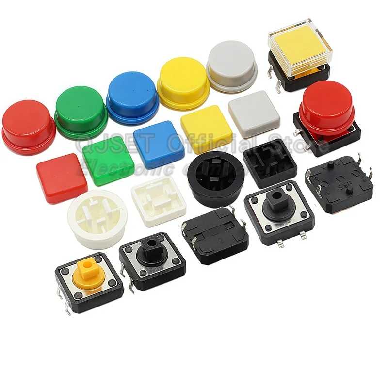 Фотография №1 товара 20 шт. тактильный кнопочный переключатель 12*12*7,3 мм микропереключатель A14 A24