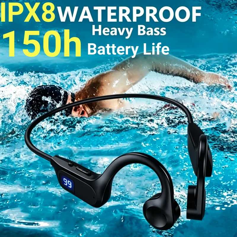 Беспроводные наушники X7 с костной проводимостью для спорта и плавания, Bluetooth-совместимые, с микрофоном, для бега, hands-free Портативное аудио и видео