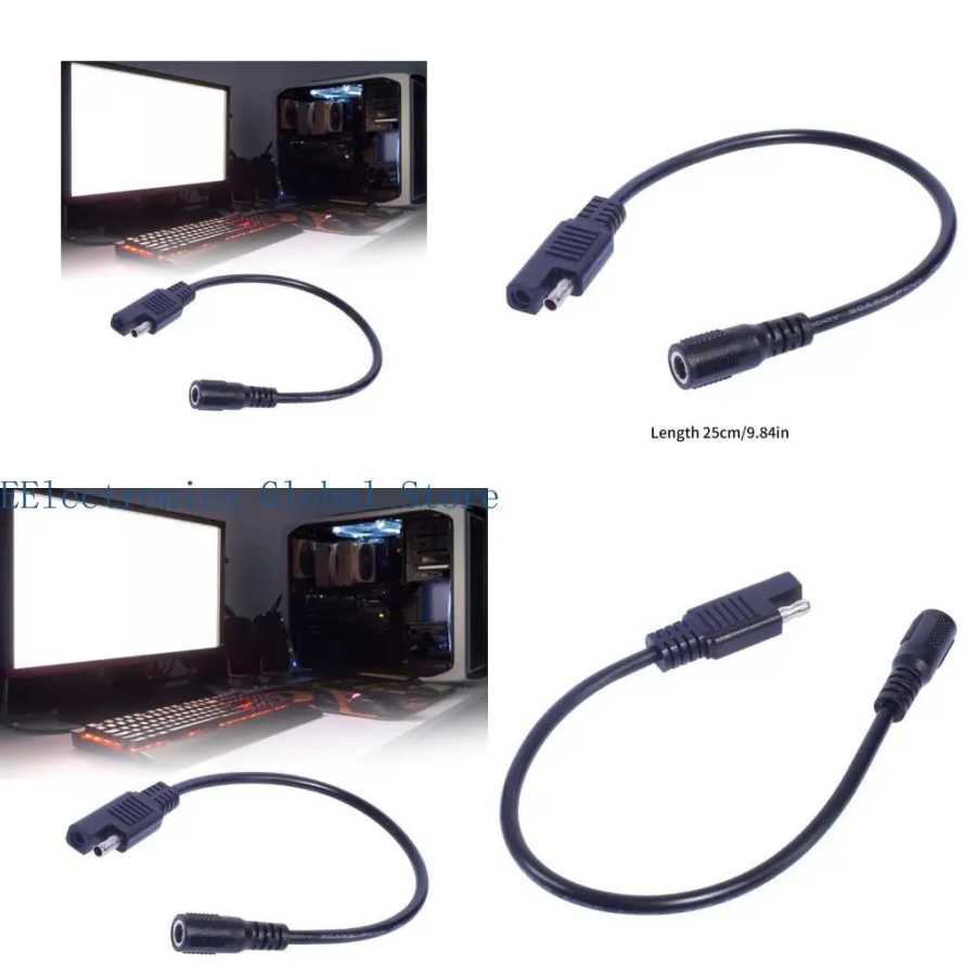 Автомобильный силовой кабель 462B SAE 20AWG DC5,5x2,1 мм с удлинителем разъема SAE Аксессуары и запчасти