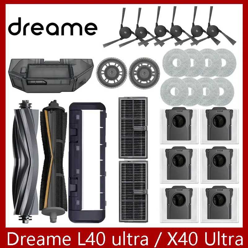 Dreame L40 ultra / X40 Ultra Робот-пылесос Аксессуары Мешки для пыли Швабра Основные боковые щетки Ткани HEPA-фильтры Запасные части Запчасти для бытовой техники