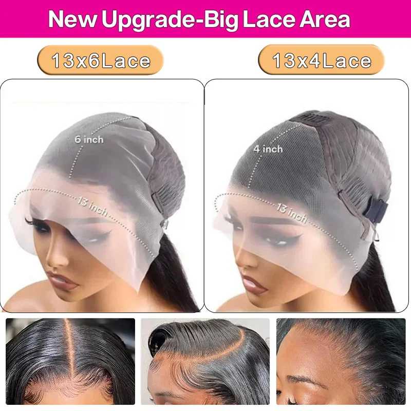 Фотография №5 товара Парик Karyssa Body Wave 13x6 13x4 HD с прозрачной кружевной