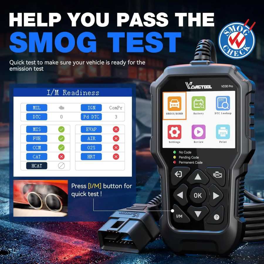 Фотография №4 товара Диагностический сканер VDIAGTOOL VD30PRO OBD2 для диагностики неисправностей двигателя автомобиля,