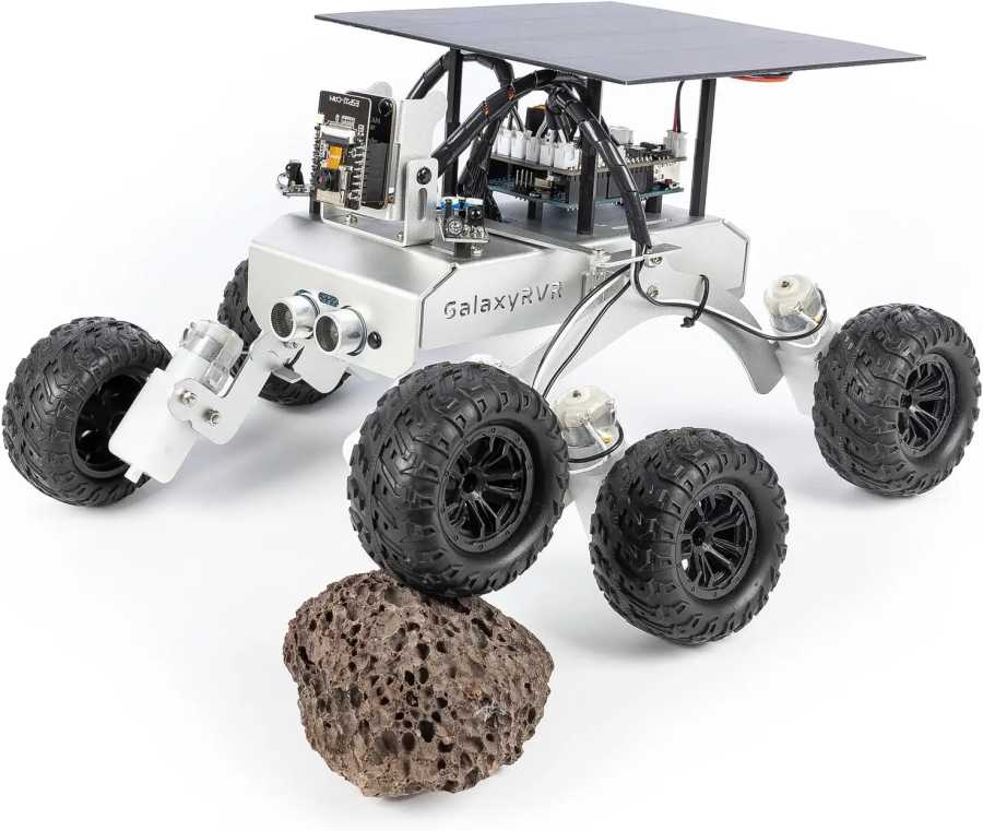 Набор SunFounder GalaxyRVR Mars Rover STEM для Arduino, совместимый с Uno R3, с подвеской Rocker-Bogie, Scratch, C, камерой, FPV Высокотехнологичные игрушки