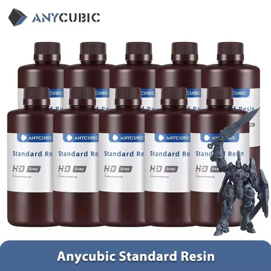 ANYCUBIC 1 кг/10 кг смола для 3д принтера, стандартная смола, 405 нм, УФ-смола для 3D-принтера, ЖК-дисплей, материал смолы для фотонного моно 3D-печать